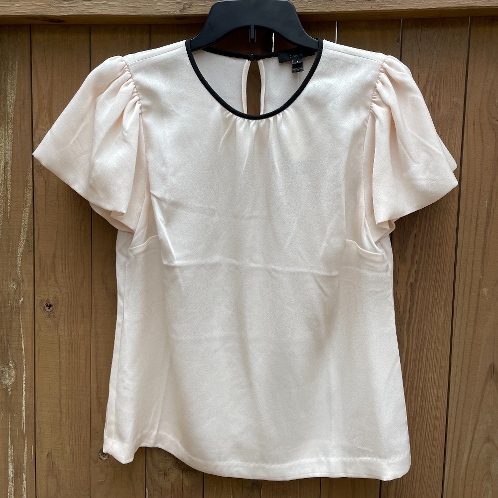 J. Crew Drapey Cape Cap Sleeve Top